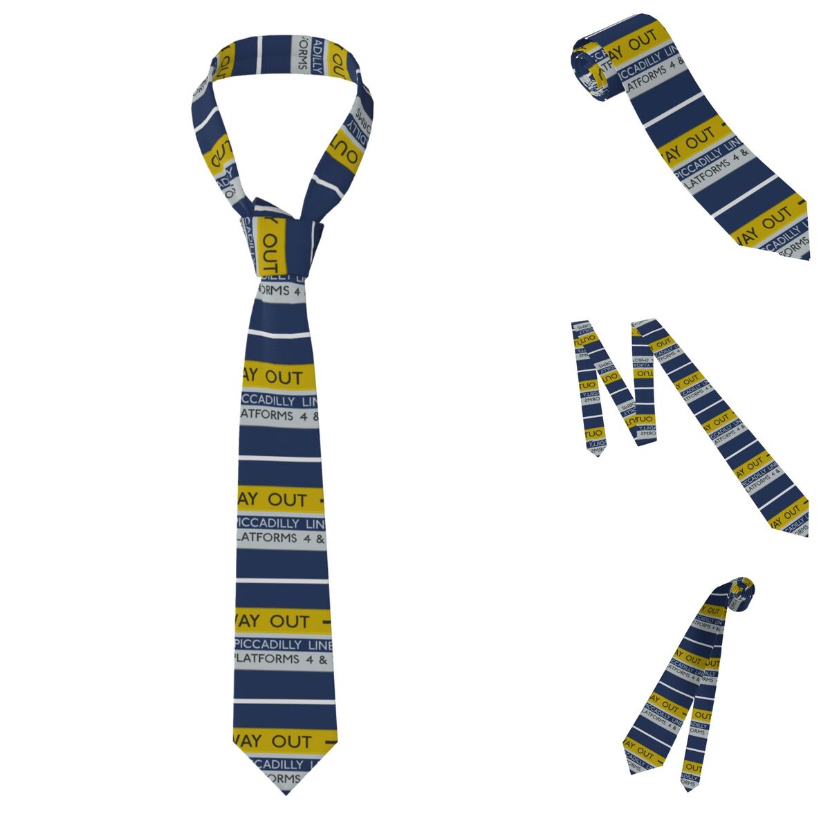 Men'S Accessories London - Krawat męski z motywem „London Underground
