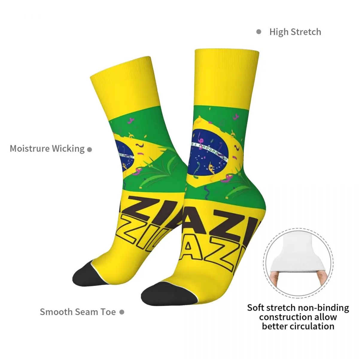 Skarpetki z motywem flagi Braz – Men Accessories All recenzja i cena