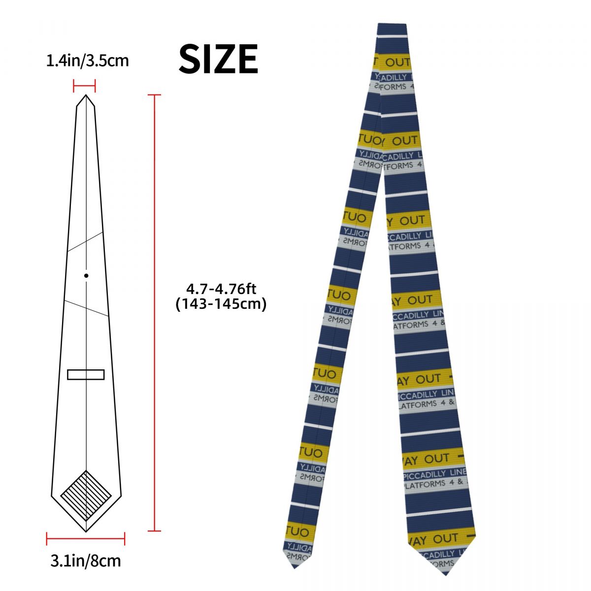 Krawat męski z motywem „London – Men'S Accessories London recenzja i cena