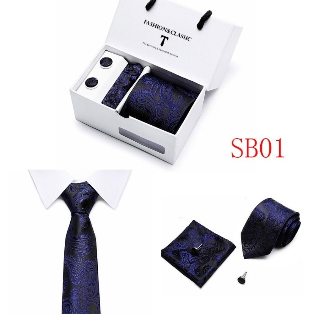 Luksusowa, elegancka krawatka  – Neck Tie Set Box recenzja i cena