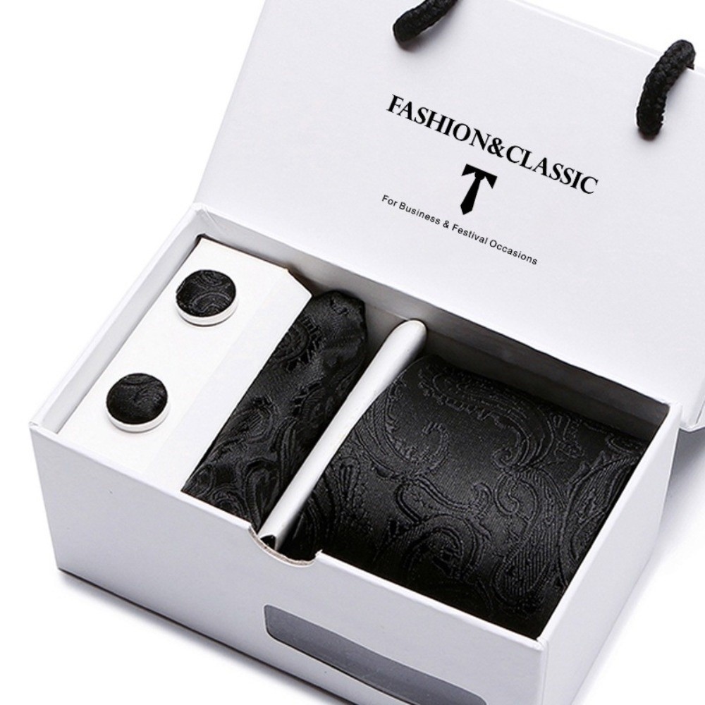 Luksusowa, elegancka krawatka  – Neck Tie Set Box recenzja i cena